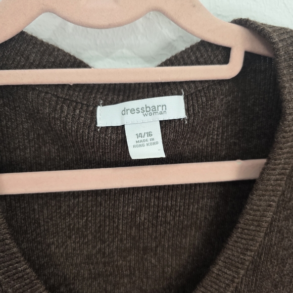 Dressbarn Chocolate Knit Cardigan - Picture 8 of 12
